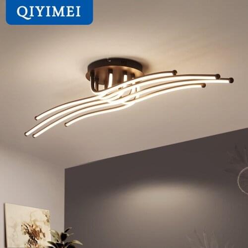 Modern Led Chandelier Aluminum Lights For Living Room Bedroom Home Ceiling Fixtures Luminaire Lustres Remote Control Decoration