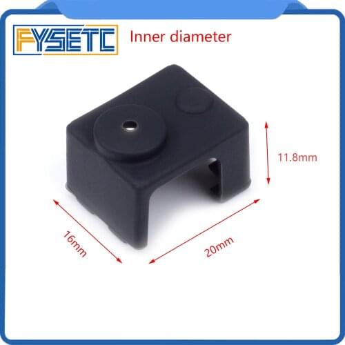 V6 3D Printer Insulation Black Silicone Socks non-Official Heated Block For V6 PT100 Hotend Warm Keeping Cover
