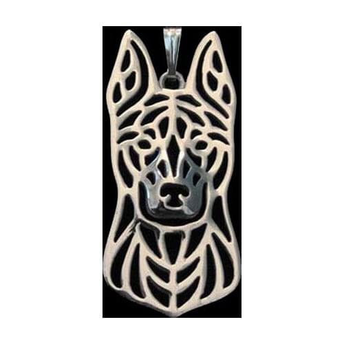 Womens Pet Dog Shaped Pendants Hollow Out Dutch Shepherd Pendants
