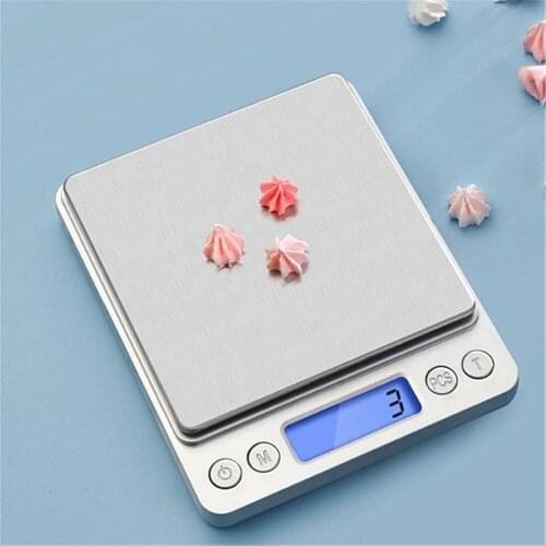 0.01g/0.1g Precision Kitchen Scale Stainless Steel Electronic Food Scale Weight Scale Measuring Tool LCD Electronic Scale
