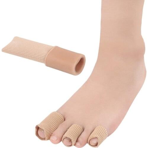 1Pcs New Soft Ribbed Gel Tube Cap Finger Toe Blister Callouses Relief Pain Protector Foot Care Health Toe Seporate