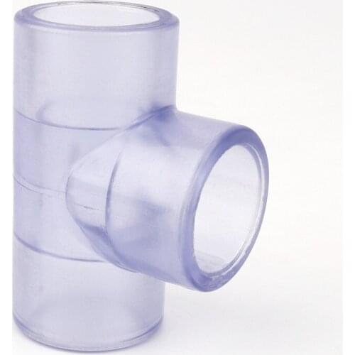 10pcs/lot Inner Dia 20mm Transparent PVC Tee Connector Aquarium Fish Tank DIY Tools Garden Irrigation Water Pipe Connectors