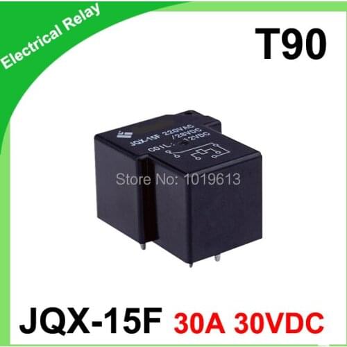 20pcs/lot Relay 12v dc relay pcb realy T90 Contact Current 30A