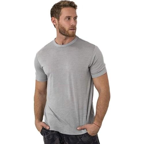 2020 Mens Merino Wool T Shirt Base Layer Wool Tee Men 100% Merino Wool Shirt 170gram Wicking Breathable Anti-Odor Size