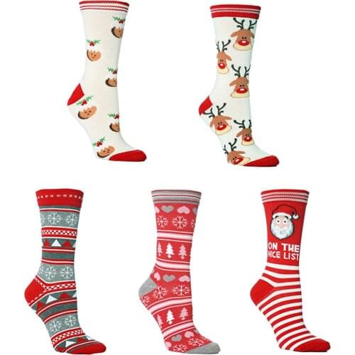 2020 New Fashion Kids Socks Thick Cotton Sock Christmas Santa Elk Printed Sports Sleep Home Unisex Gift Winter Wear