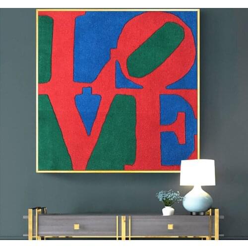 Abstract Love Red Wordart Slogan Painting Art Poster And Prints Canvas Wall Art Picture On Living Room Wall Decoration Cuadros