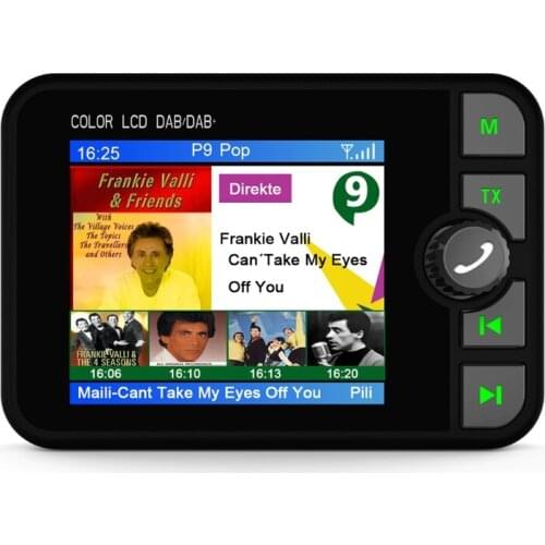 Car Dab/dab+ Radio Adapter 2.4" Lcd Bluetooth-compatible Fm Transmitter Handsfree with Usb Port/sd Card/aux Output/dab