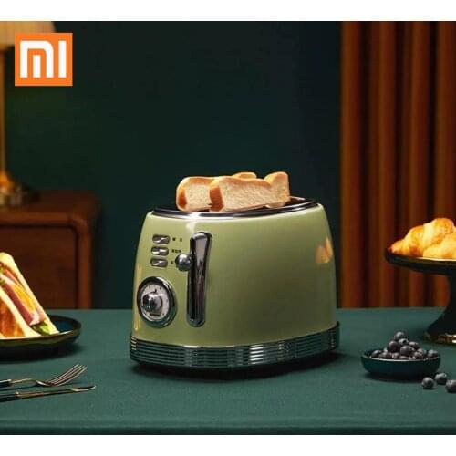 XIAOMI MIJIA Qcooker kitchen Toaster Retro Mini Breakfast Grilled Toaster Home Automatic Toast Sandwich Machine