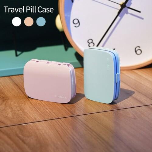 Weekly Pill Box Travel Pill Case Splitter Foldable Pill Organizer Medicine Box with Seal Ring Moisture proof Tablet Dispenser