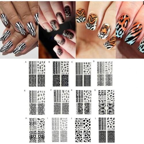 Nail Foils Serpentine Animal Leopard Pattern Manicure Transfer Stickers Slide Nail Decals Art Nail Accessories
