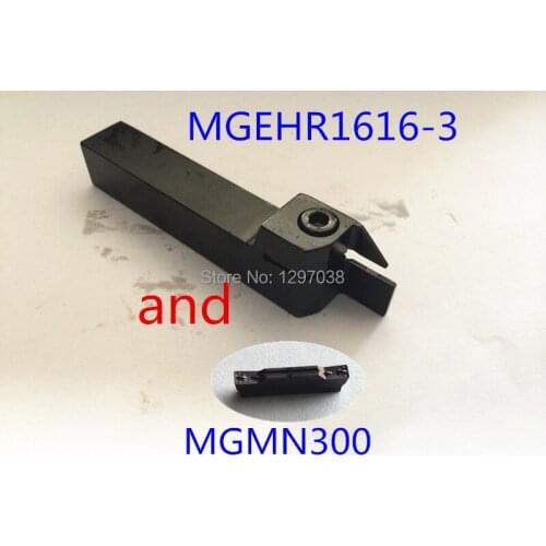 1PCS MGEHR1616-3 External Grooving Turning Lathe Tool Holder and 1PCS MGMN300 LDA Carbide Grooving Inserts