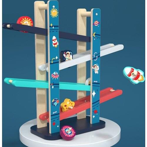 Toy Woo Kids Ramp Race Track Wooden Racing Cars Race Cars Toy Toys For Children Diecasts Wooden Railway Train Track