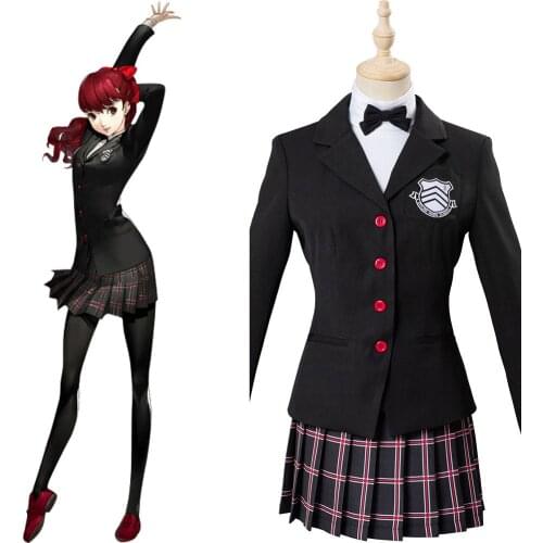 Persona 5 The Royal Cosplay Yoshizawa Kasuka Kasumi School Uniform P5 Cosplay Costume Women Girls Halloween Carnival Costume