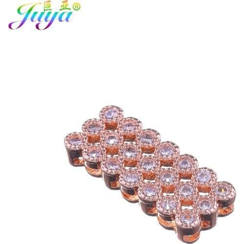 Micro Pave Zircon Hollow Geometry Square Connectors Accessories For Women Men Beadwork Natural Stones Pearls Jewelry Making