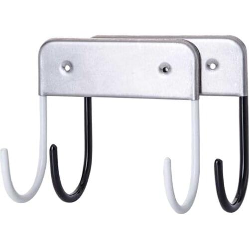 Wall Mount Ironing Board Holder Hanger Stainless Steel Hanging Hooks Home Ironing Board Accessories Black/White
