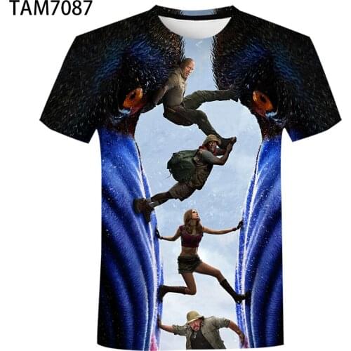 2021 new 3D printed T-shirt Dwayne Douglas Johnson sports fitness short-sleeve cool man neutral casual fashion universal