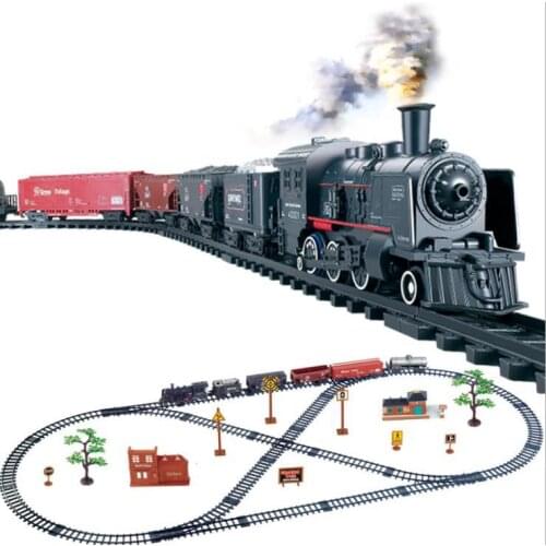 Remote Control Steam Train RC Trains Model Childrens Electric Railway Trains Toy