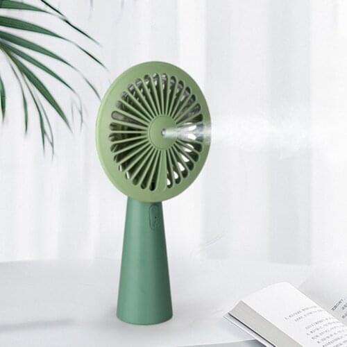 Mini Handheld Air Humidifying Spray Fan USB Rechargeable Handy Cooler 3 Adjustable Wind Speed Trave Home Office Water Mist Fans