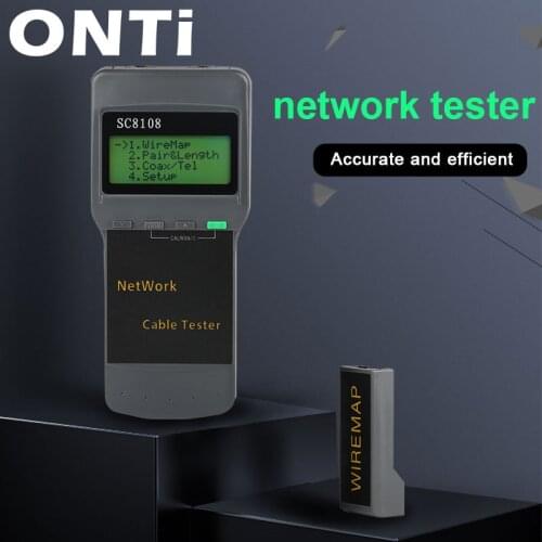 ONTi Portable LCD Network Tester Meter&LAN Phone Cable Tester & Meter With LCD Display RJ45