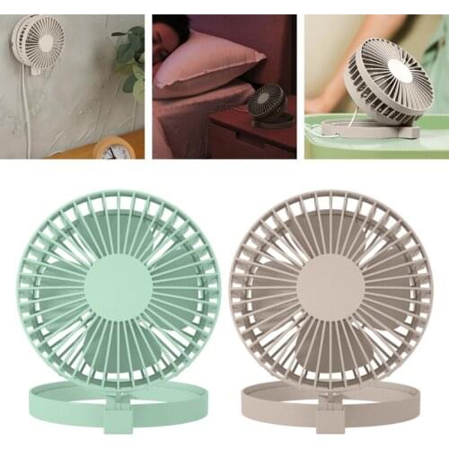 6" Portable Handheld Foldable Fan Desktop Table 4 Vanes Round Air Cooling USB Fan for Home Office Travel Small Appliances