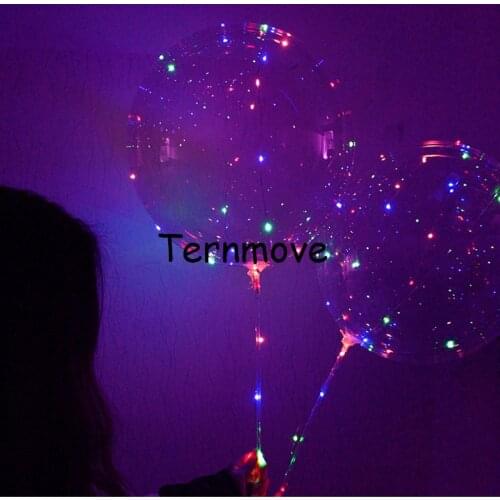 Clear Bobo Balloon With 3M Led Strip 100 set Wire Luminous Led Balloons wedding Decoration Transparent Bubble Balloons