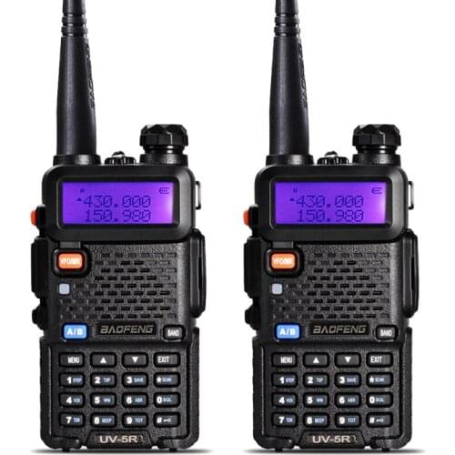 2Pcs Baofeng UV-5R Walkie Talkie Dual Band UV5R CB Radio FM 128CH VOX Ham Radio UV 5R Station Transceiver for Hunting Radio Set