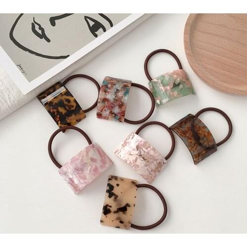 Acrylic Acetate Hair Ties Girls Elastic Hair Band For Women Rubber Bands Hair Accessories Korea Ponytail Holder Scrunchies Ropes