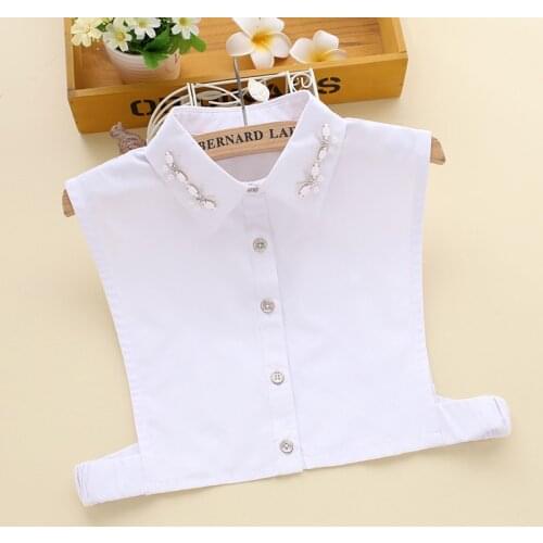 Handmade Shirt Fake Collars for Women Half Shirt Blouse Tops Removable Detachable Collar Female False Collars Sweater Clothing