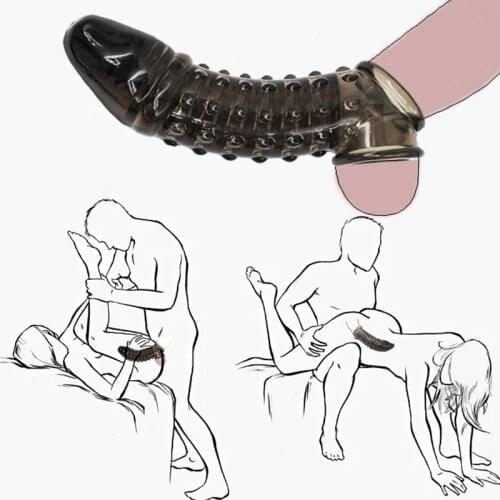 Delay Ejaculation Adult Games Sex Toys For Men Dildo Enlargement Penis Sleeve Cock Ring Erection Reusable Condom Sex Products