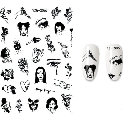Sexy Woman Nail stickers Animal Tiger Panda Stickers for nails All for manicure Nail art Decor