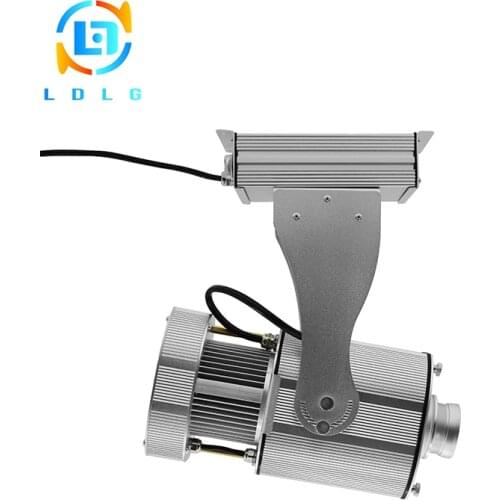 Silver Outdoor Lighting 80W Static Image LED Logo Projector IP65 10000lm 27m Company Logo Advertising LED Image Projection Light