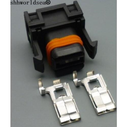 Shhworldsea 2 pin 7.8mm auto electric plastic wire assembly female wiring connector Automotive Waterproof Electrical plug