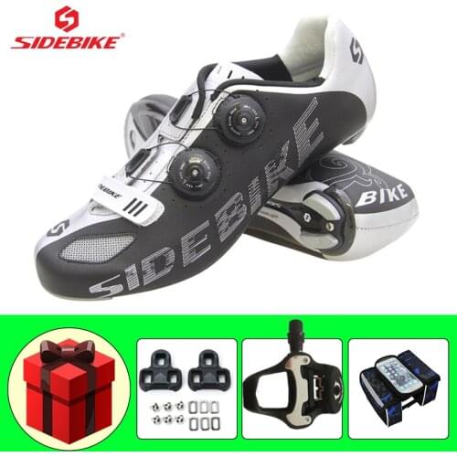 SIDEBIKE Bicycle Riding Shoes Carbon Fiber Cycling Nseakers Add Pedals Ultra-light Breathable Self-locking Sapatilha Ciclismo
