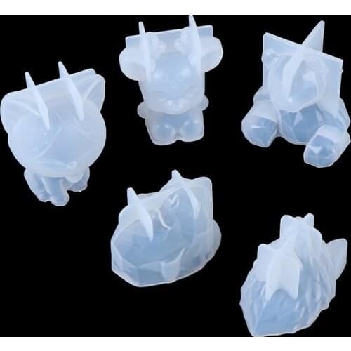 3D Silicone Mold Diy Geometry Stereo Bear Deer Cat Tiger Orangutan Mold Animal Mold Decoration Ornament Mold Cake Tool