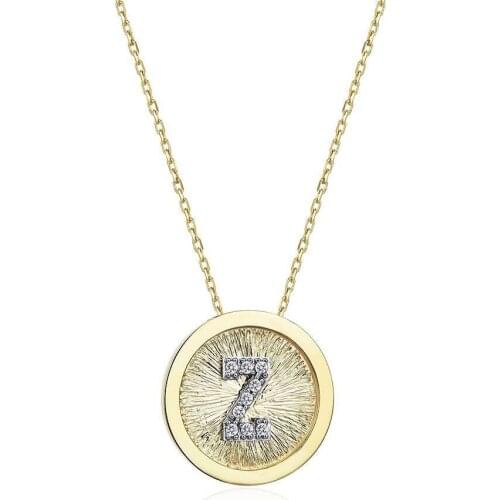 Symbol Gold Letter Gold Necklace With Stone for Women Delicate Trendy Dainty Elegant New Season Party Bijoux Magnificent Special