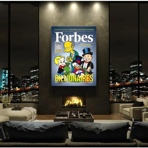 Forbes Billionaires Nordic Graffiti Popular Abstract Poster Prints Living Room Childrens Bedroom Decorative Painting Wall Art