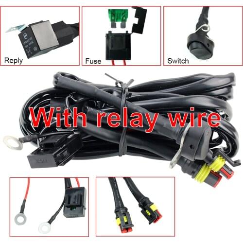 LED Motorcycle Fog Light headlight Wiring Harness Wire Connector with Relay For R1200GS/ADV/F800GS