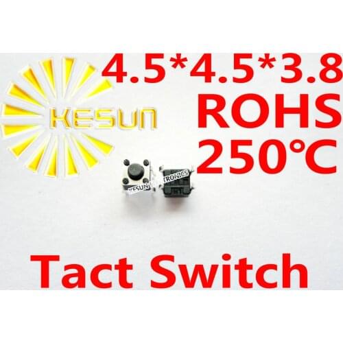 1000PCS 4.5X4.5X3.8 DIP Tactile Tact Mini Push Button Switch Micro Switch Momentary ROHS