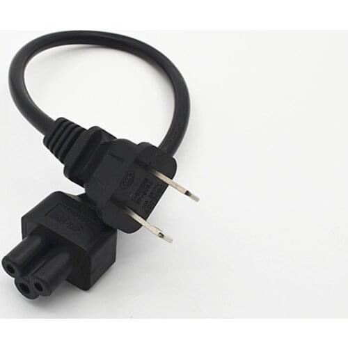 1-15P-C5, US Japan Canada Brazil Power Extension Cable Cord US Plug 1-15P Two Foot To Female IEC320 C5 For Notebook 0.3m 1ft