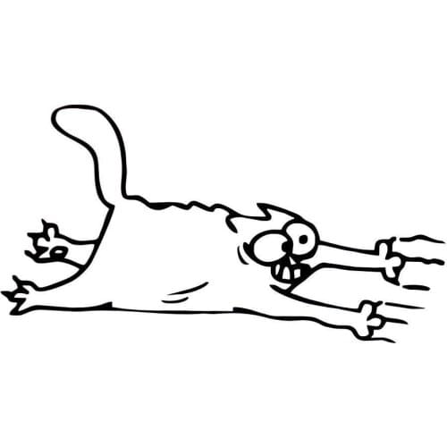 Hot Funny Cat Car Sticker KK Motorcycle Decals Vinyl Motorcycle Decal PVC 15cm*8cm