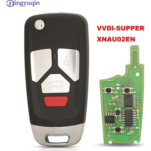 XHORSE jingyuqin VVDI-SUPPER XNAU02EN Wireless Remote Key For Audi Flip 4 Buttons Key English Version