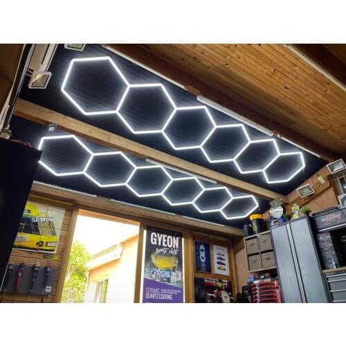 1*5M Led Hexagonal Light for Detailing Auto Car Body Repair Workshop Lamp