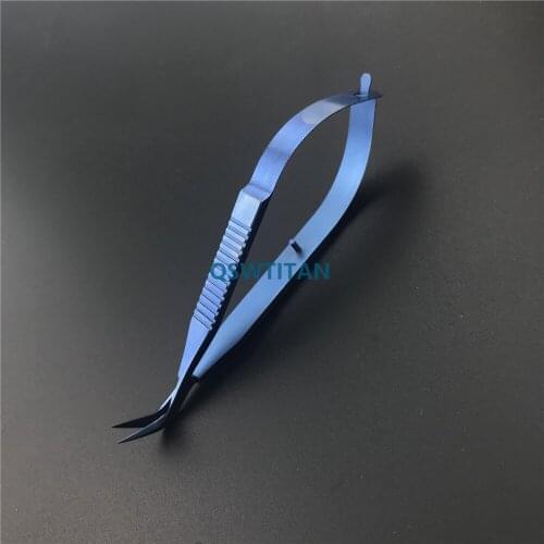 1pcs 105mm Titanium Castroviejo Keratoplasty Scissors ophthalmic surgical instrument