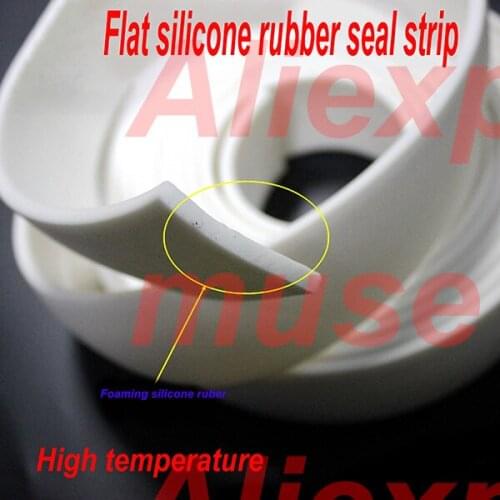 10 15 20 x 10 15 20 25 30mm foamed silicone Flat White rubber seal strip square oblong adhesive tape backed window door
