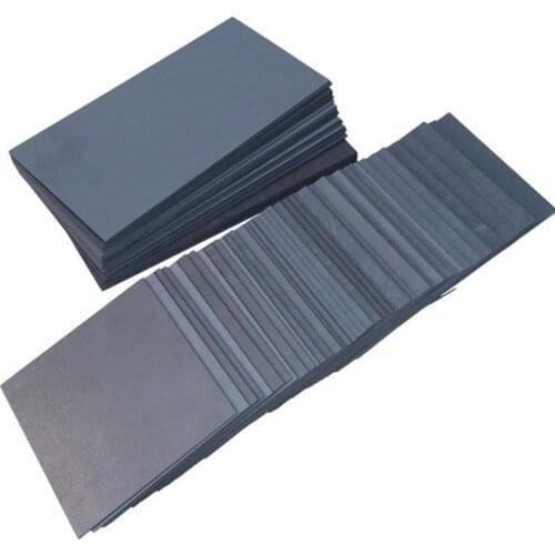 2pcs High Pure Carbon Graphite Sheet 100×100×2mm Electrode Plate Anode Panel Mould DIY Use