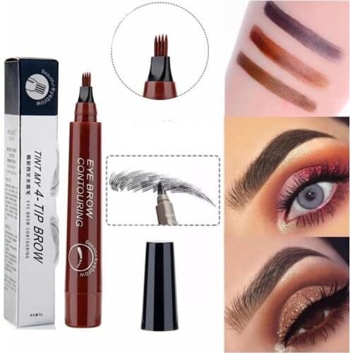 3D Microblading Eyebrow Pen Waterproof Fork Tip Eyebrow Tattoo Pencil Long Lasting Professional Fine Sketch Liquid Eye Brow Pen