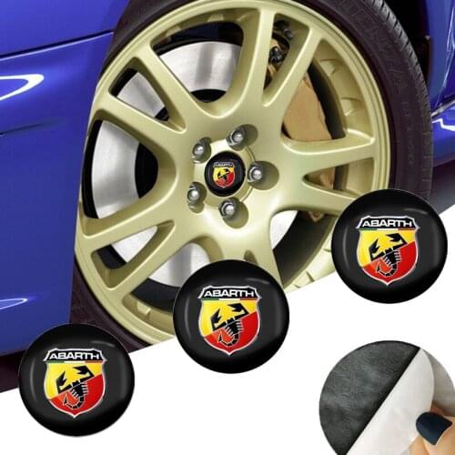 4pcs 56mm Car Wheel Center Hub Caps Rims Emblem Sticker Auto Goods For Abarth 500 595 Competizione Carbono Punto Car Accessories