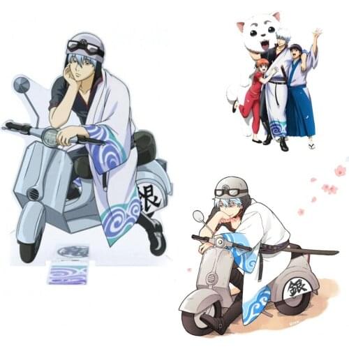 Anime GINTAMA Sakata Gintoki Shimura Shinpachi Kagura Kagura Acrylic Stand Figure Display Model Plate Electric Car Series Gift