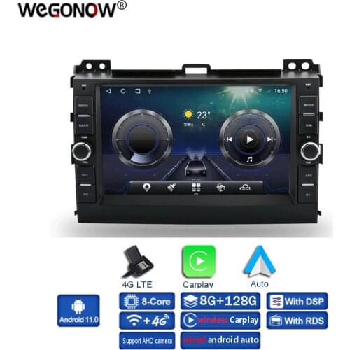 8" wireless Carplay DSP Android 10.0 6GB+128GB Car DVD Player GPS WIFI Bluetooth Radio For TOYOTA PRADO Cruiser 120 2003- 2009