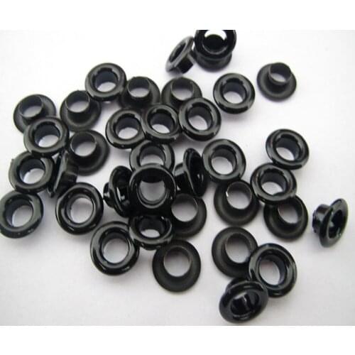 Free shipping brass eyelets paint black color inner size 5mm garment cloth brass eyelets 100set